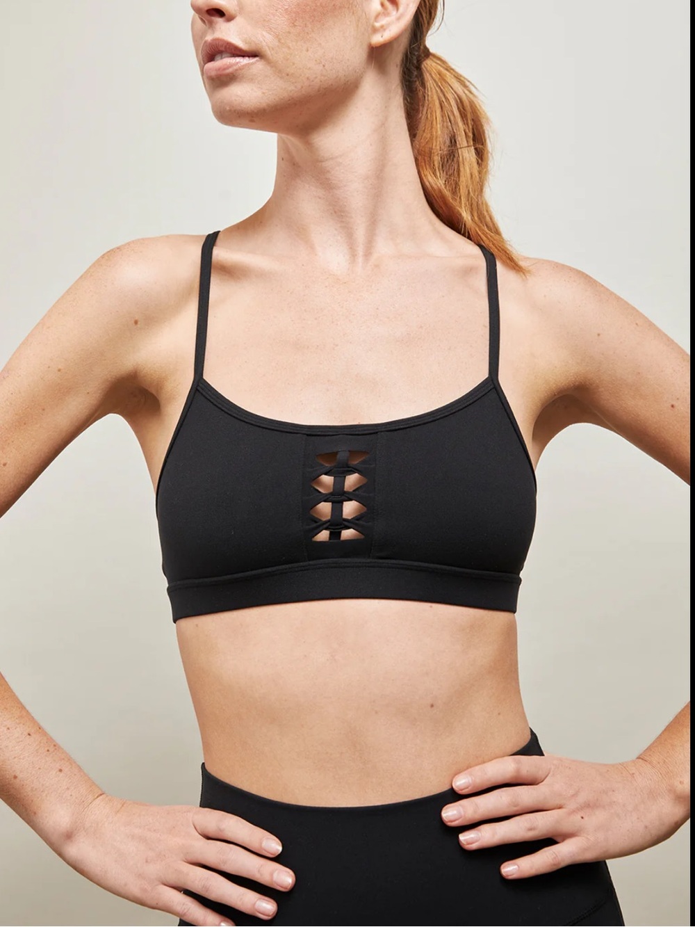 Carbon38 Black Performance Sports Bra NWT